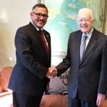 His Excellency Dr. Arjun Kumar Karki met with former President of the United States Mr. Jimmy Carter at The Carter Center in Atlanta, Georgia today. Ambassador Karki and President Carter discussed about mobilizing international support for humanitarian crisis caused by the earthquake and the blockade. They also discussed about challenges in implementation of the new constitution. Jan 14, 2016